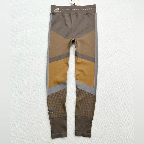 Stella McCartney Adidas Run Knit Tight Size Small, Tan/Taupe, Gray NWT - Picture 5 of 14